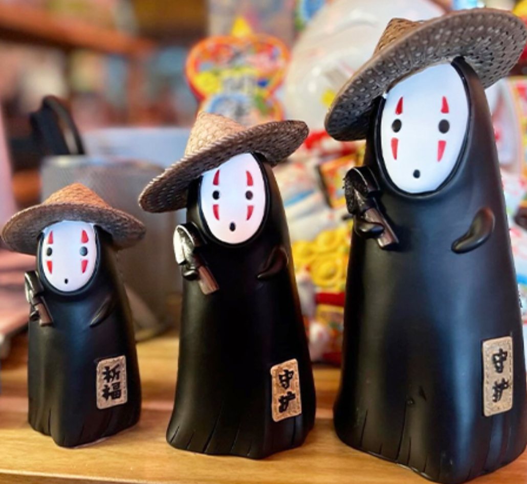 Trois figurines de Sans-Visage du Voyage de Chihiro